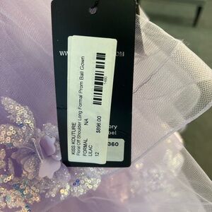 Glamorous Ball Gown Off Shoulder Floral Detail Yellow Long Prom Dresses main image 0
